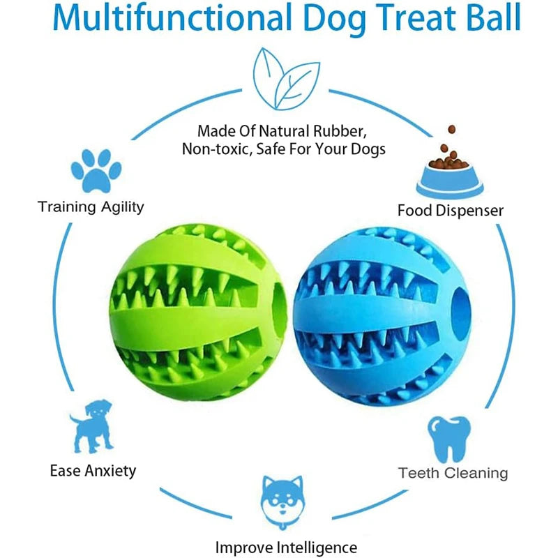 Interactive Rubber Ball Chew Toy, Teeth Cleaning