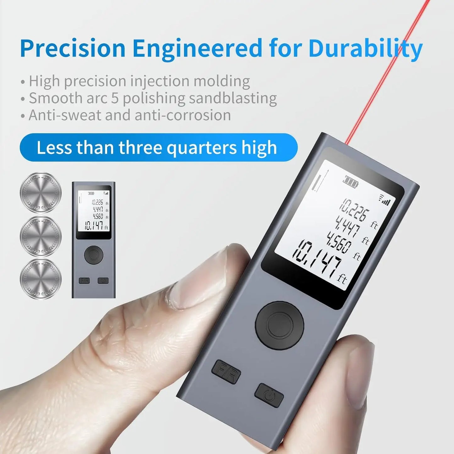 Portable handheld laser rangefinder tool