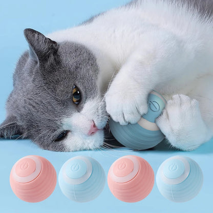 Automatic moving cat toy interactive ball