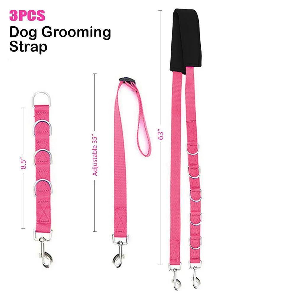 Portable Pet Leash Adjustable Dog D-Ring Bath Strap