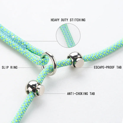 Strong nylon rope leash, anti-choking and anti-pulling