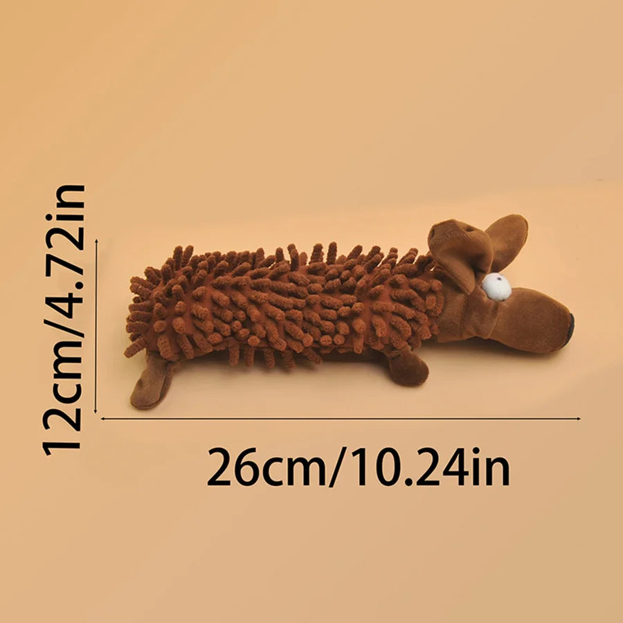 1 Plush Toy with a Dog Gnawing and Making Sounds