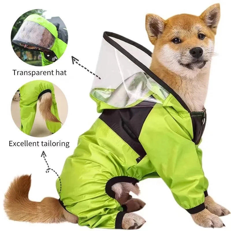 Pet dog raincoat