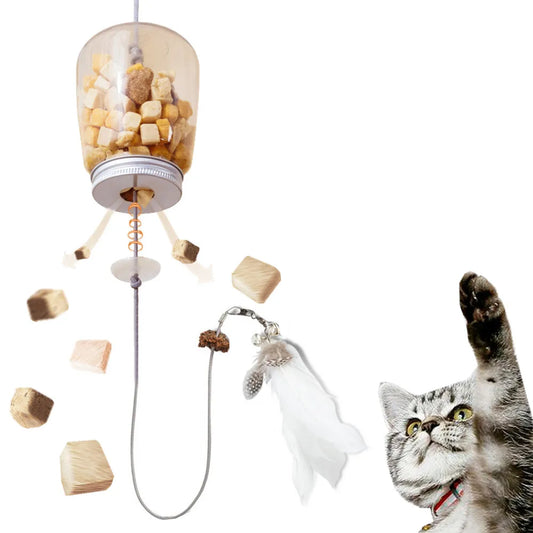 Interactive Cat Leaky Feather Toy