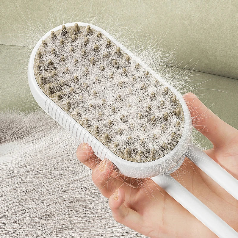 Steam Brush Electric Spray Cat Hair Brush