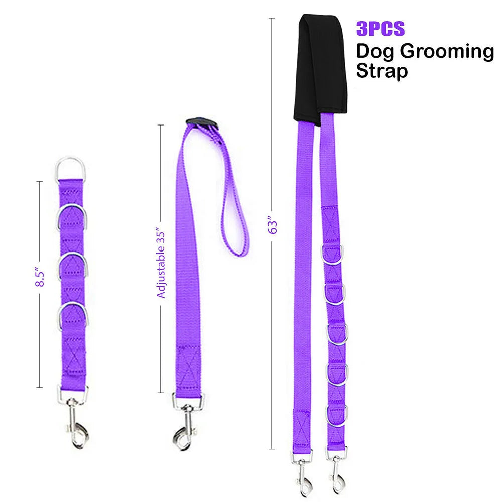 Portable Pet Leash Adjustable Dog D-Ring Bath Strap