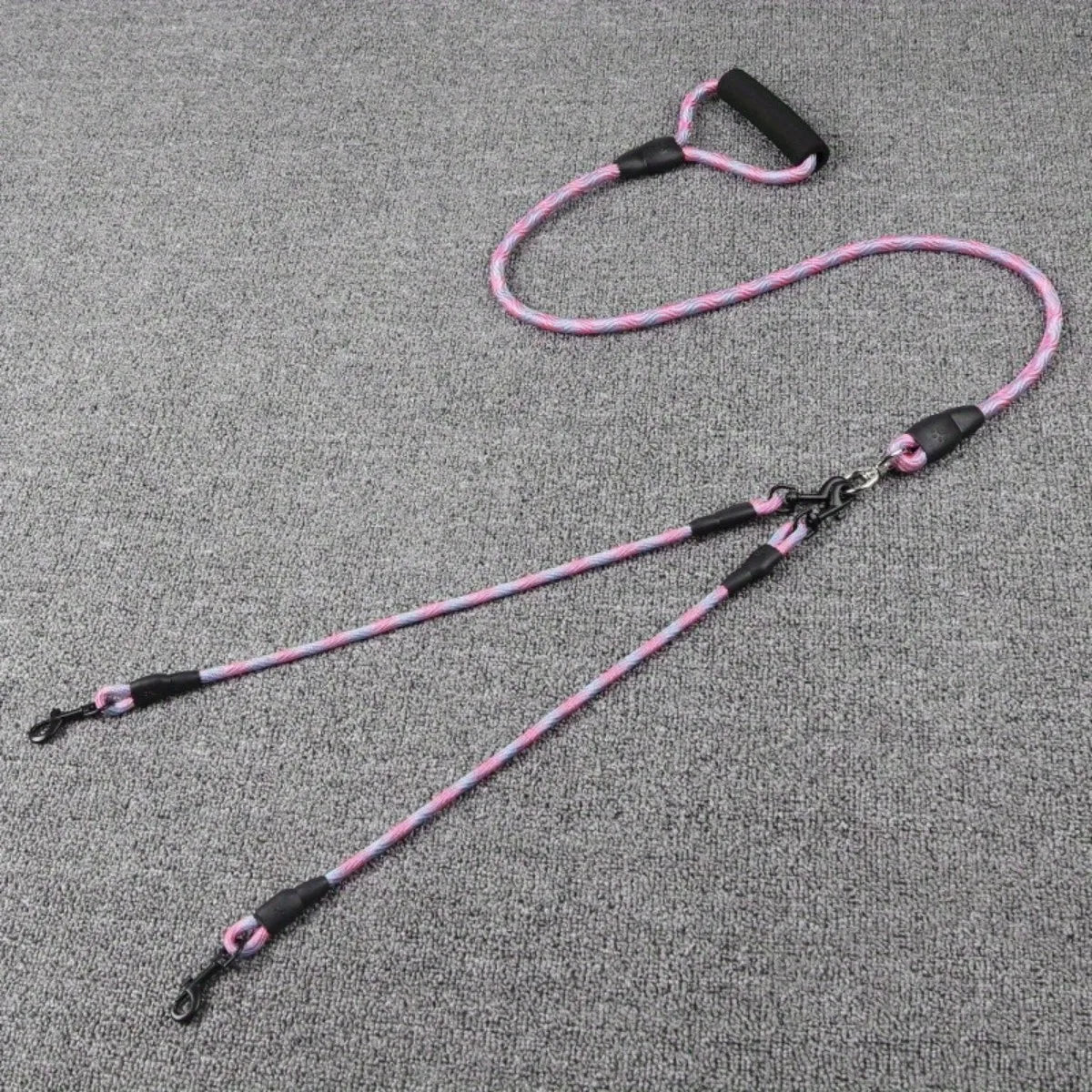 Pet Double Head Dog Walking Leash, One Tow Two Leash