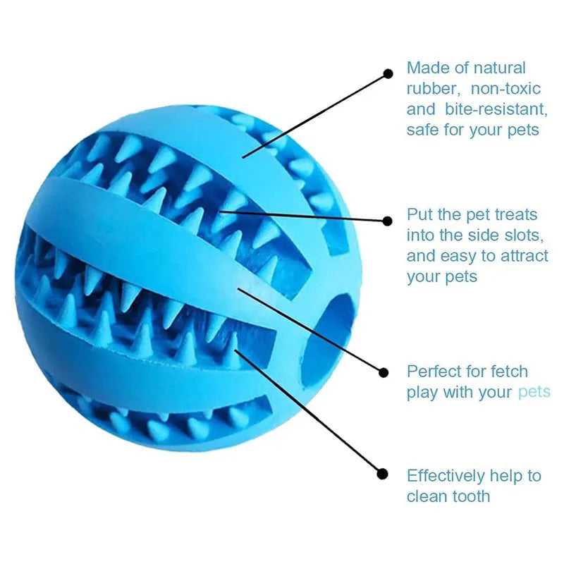 Interactive Rubber Ball Chew Toy, Teeth Cleaning