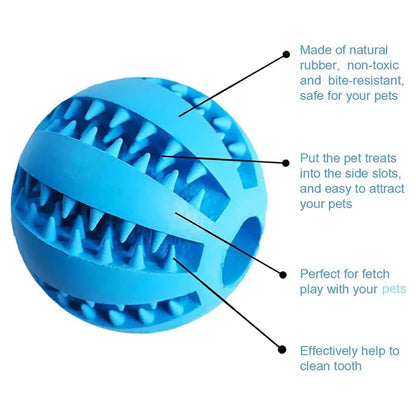 Interactive Rubber Ball Chew Toy, Teeth Cleaning