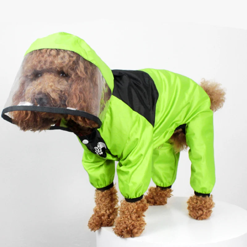 Pet dog raincoat