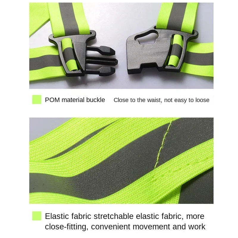 Highlighted Reflective Tape Night Running Cycling Jersey Vest