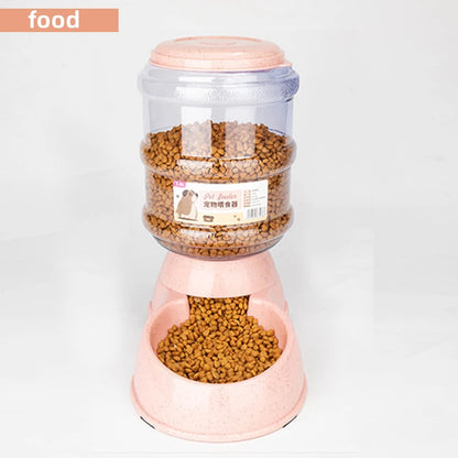 Large capacity pet feeding and drinking fountain