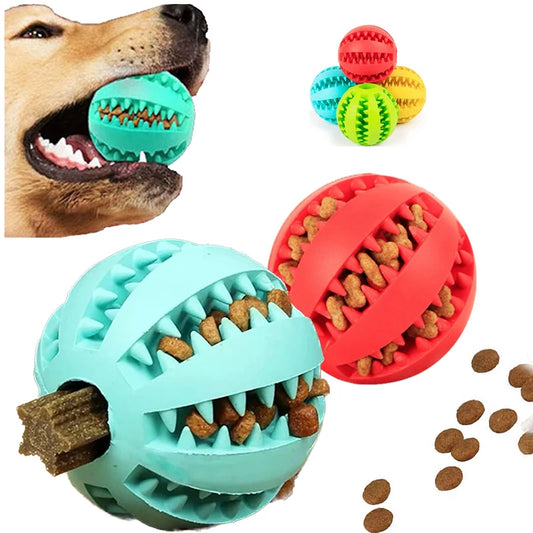 Interactive Rubber Ball Chew Toy, Teeth Cleaning