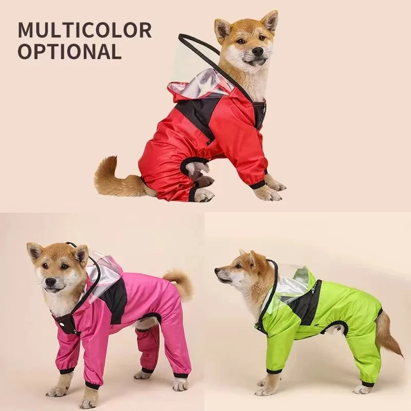 Pet dog raincoat